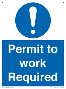 Permit to work Required